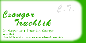 csongor truchlik business card